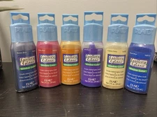 Lot of 6 NEW Sealed Plaid Gallery Glass Window Color NIP Great Array of Colors