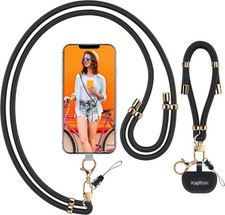 2Pcs Cell Phone Lanyard: Universal Adjustable Crossbody Phone Strap and Wrist St