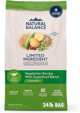Natural Balance Limited Ingredient Adult Dry Dog Food with Vegan Plant Based,24l