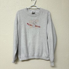 Mickey & Co. Mickey Mouse Disney Gray Crewneck Pullover Size L USA Made