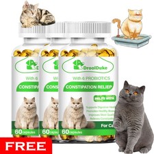 Cat Digestive Aid Capsules - Promotes Regular Bowel Movements  Gut Health 3 60p