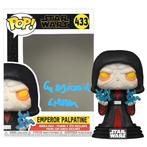 Ian McDiarmid Autographed Star Wars Emperor Palpatine POP Figure #433 w/EMPEROR!