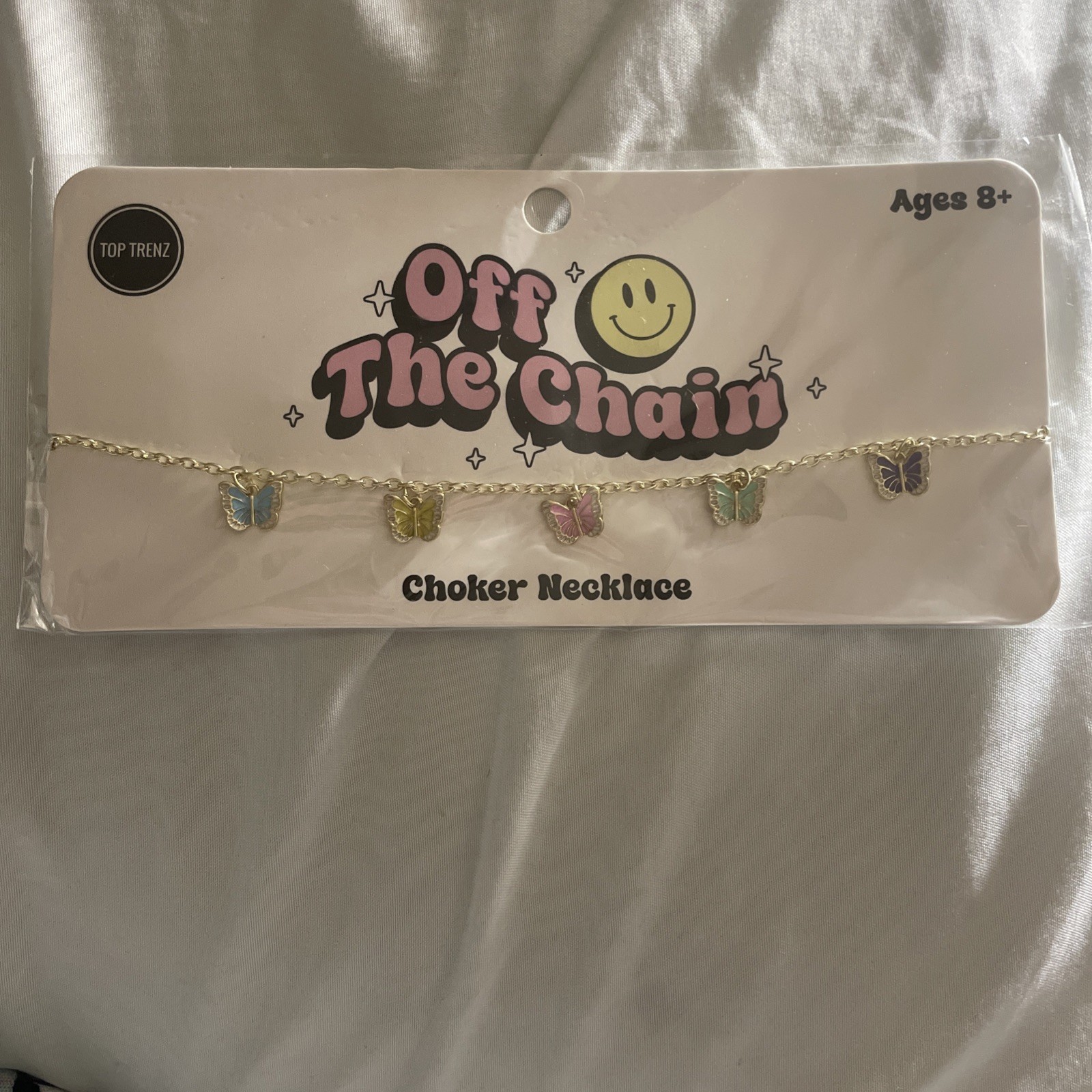 Butterfly Wing Choker Necklace with Adjustable Chain