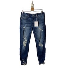NWT KanCan 13/30 Karen-Lily Dark Wash Blue KC8320D Distressed Ankle Skinny Jean