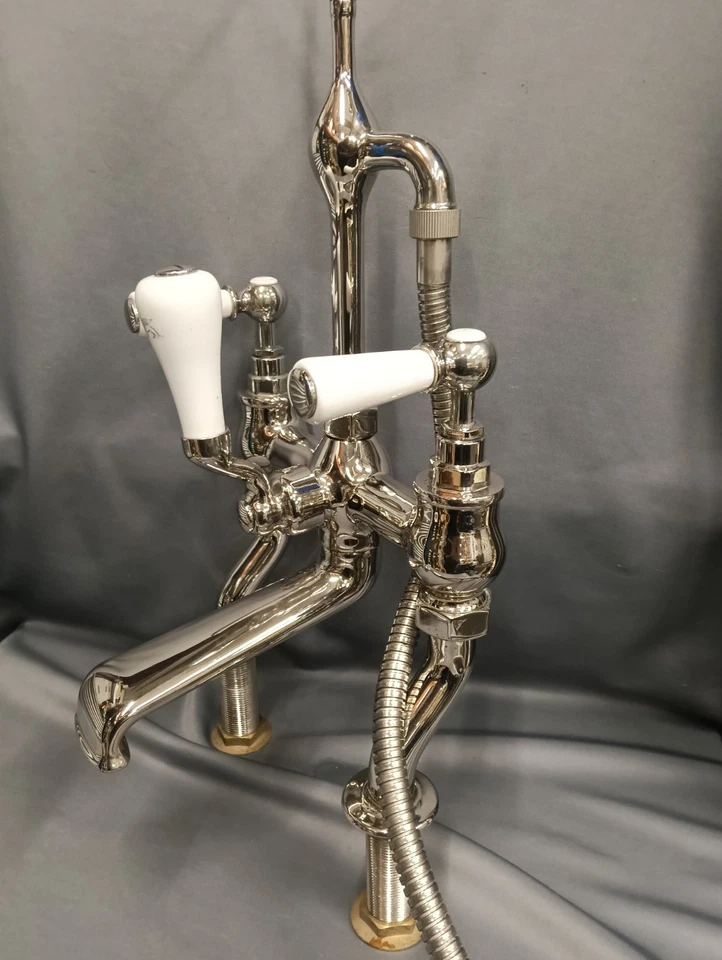 LEFROY BROOKS WL1100 NICKEL SILVER BATH SHOWER MIXER TAPS RECLAIMED, REFURBISHED - Image 2 of 4