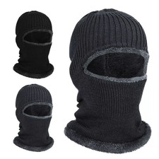 Winter Fleece Knit Thermal Windproof Ski Full Face Mask Balaclava for Men Women