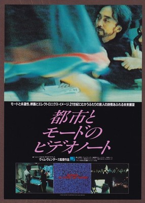 Notebook on Cities and Clothes '89 mini poster Chirashi flyer Wim Wenders Japan