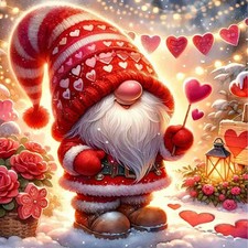 Valentine's Day Diamond Painting Kits for Adults- Gnome Diamond Art Kits for Adu