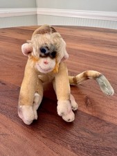 Vintage STEIFF MUNGO MONKEY mohair stuffed animal toy 6 Head Moves Great Cond