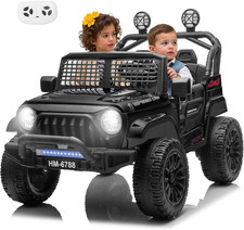 2 Seater Ride on Car for Kids, 24V Electric Vehicles W/20 Large Wide Seat, 4 Whe
