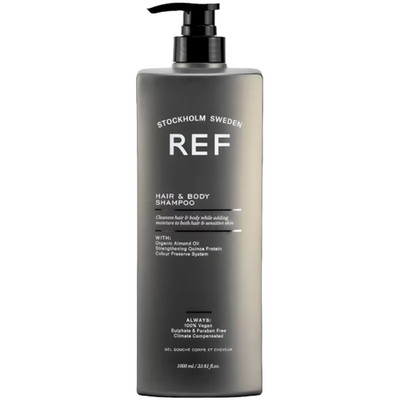 REF Stockholm Sweden Hair and Body Shampoo, Liter