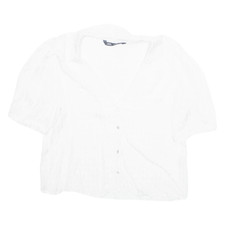ZARA Camicia Trasparente Donna Bianca A V