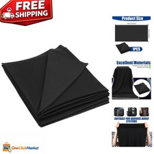 Black Speaker Grill Cloth 67"x20" - Polyester for Speaker Restoration