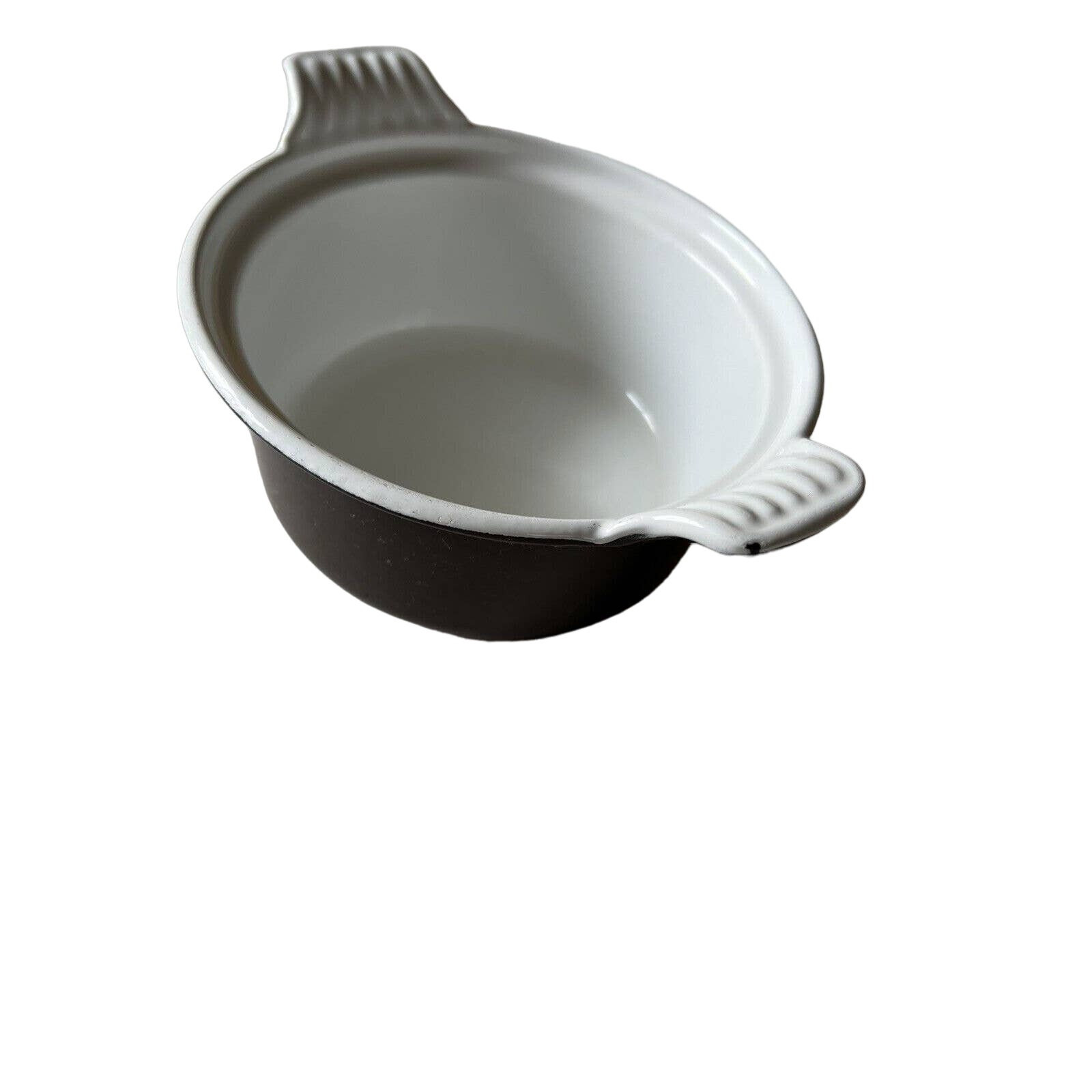 Rare Vintage Le Creuset Brown Enameled Cast Iron Dish #4