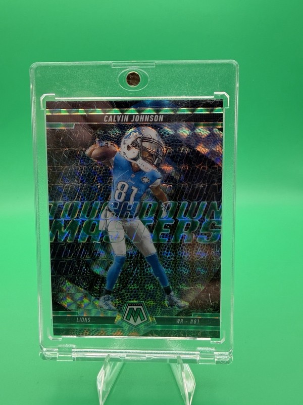2025 Panini Mosaic - Touchdown Masters Calvin Johnson #16 Green Mosaic Prizm