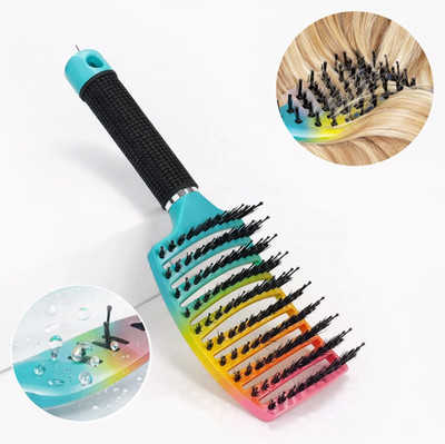 Hairstreaq Detangling Brush Professional Vented Curved Detangling Fast Drying