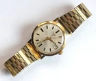 Vintage Elgin Automatic 996 Swiss Date Mens Gold Plated Watch 17 jewels 32.5mm