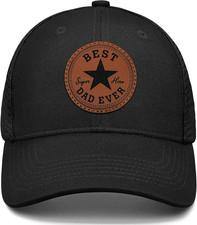 Best Dad Ever Hat Fathers Day Birthday Gifts for Dad Papa from Daughter Son Blac