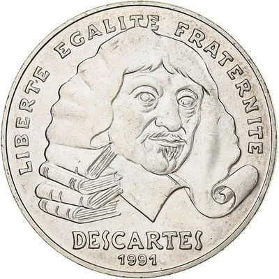 [#1163326] Monnaie, France, Descartes, 100 Francs, 1991, Paris, SUP, Argent, Gad - Photo 1/2