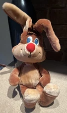 1985 Nestle Quick Quik Bunny Rabbit 15" Plush No Blue "Q" Necklace Pre-Own