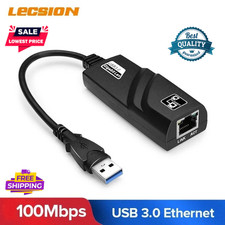 USB 3.0 to LAN ETHERNET Internet Cable Adapter 10/100/1000 Gigabit Connector