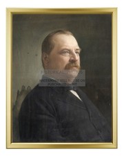 PRESIDENT GROVER CLEVELAND 1882 PORTRAI 8X10 GOLD FRAMED PHOTO