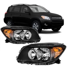 Headlights Assembly Compatible with 2006 2007 2008 06-08 RAV4 BLACK AMBER