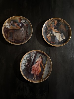 Set Of Three Rockwell s Rediscover Woman Collection Plates