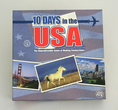 10 DAYS IN THE USA BOARD GAME OUT OF THE BOX 2-4 PLAYERS AGES 10 TO ADULT