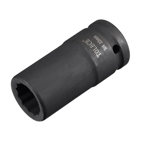 "3/4\" Antrieb 22Mm 12-Punkt Tiefschlag-SteckschlüSsel CR-MO Stahl 78Mm L Metrisch"-image