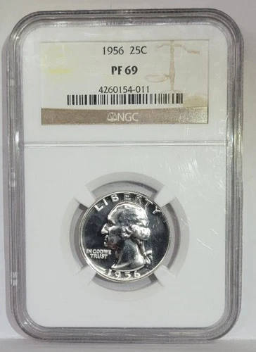 1956 Washington Quarter Proof NGC PF 69 PR Silver Coin Gem 25C