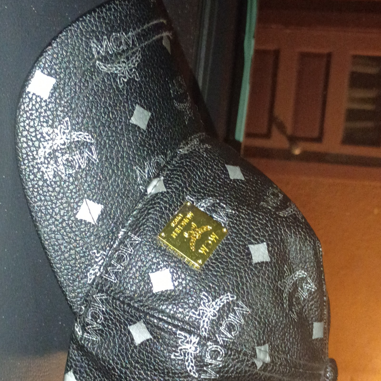 MCM Monogram Black Adjustable Baseball Cap Design… - image 1