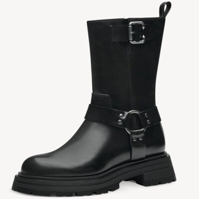 Tamaris women's ankle boots 1-25314-41 001 black leather