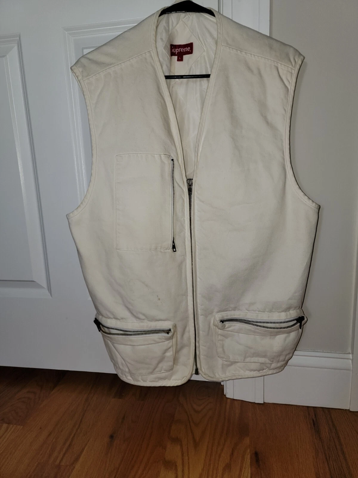 Gilet blanc SS16 Supreme S/S taille L Large Gilet