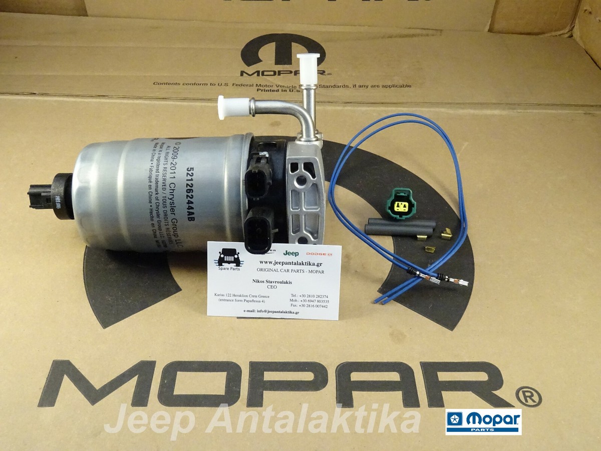 Fuel/Water Separator + 1way Wiring + Sensor Jeep Wrangler JK 14-18