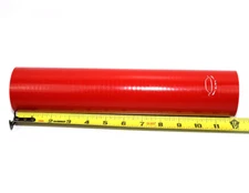 12" Long 4-Ply Reinforced  Straight 2.25" ID Coupler Silicone hose red