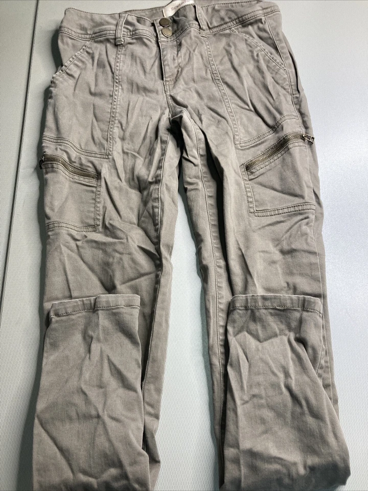 Pantalones cargo para mujer Rewind caqui talla 7/28w Foto 2 de 4