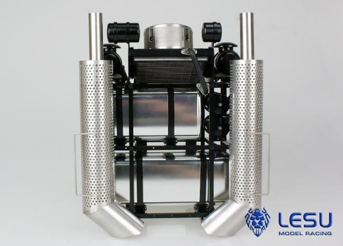 LESU Metal Chimneys for 1/14 For TAMIYA Equipment Rack RC Tractor Truck Trailer - Picture 3 of 3