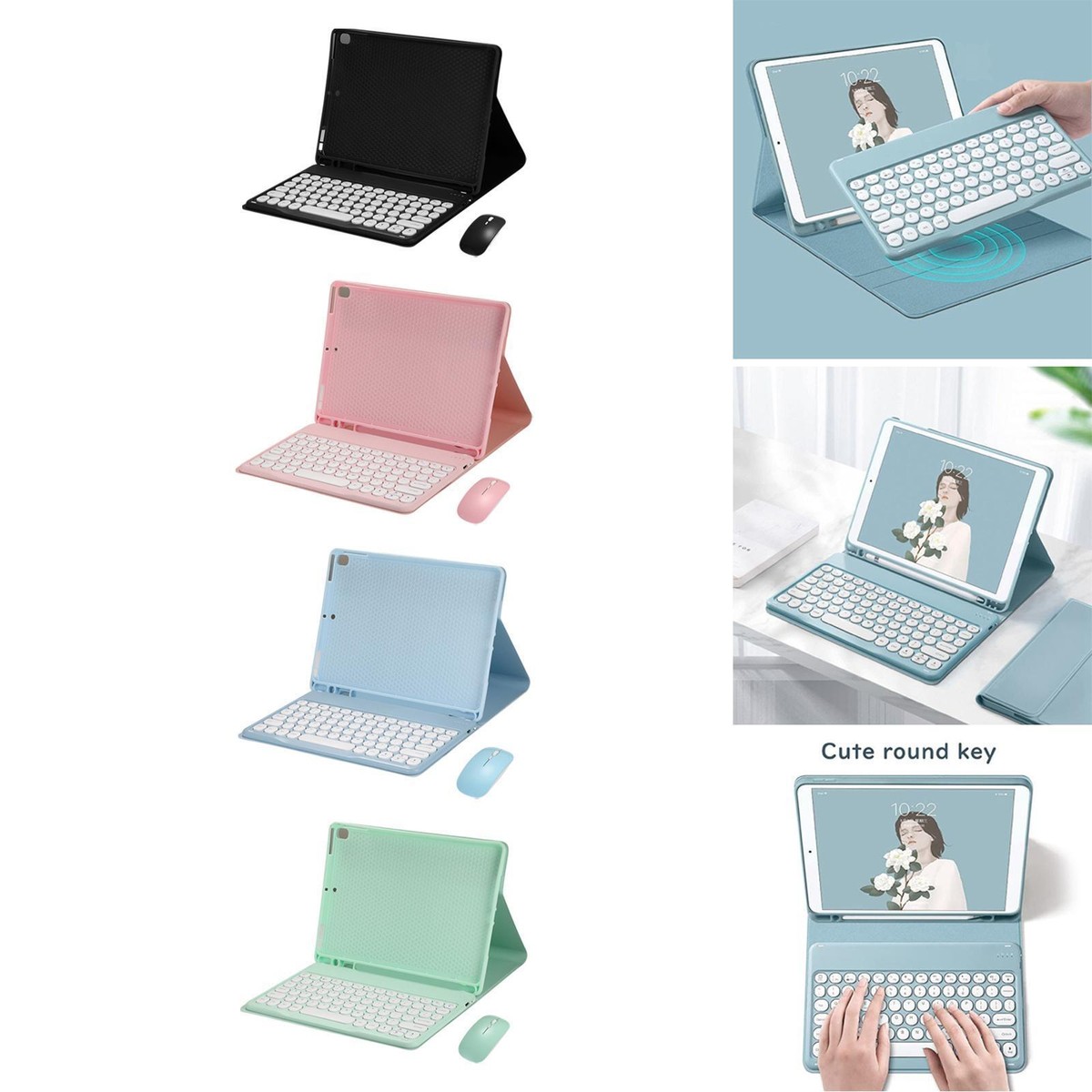 Case Wireless Keyboard Mouse for Galaxy Tab S6 Lite Non Slip