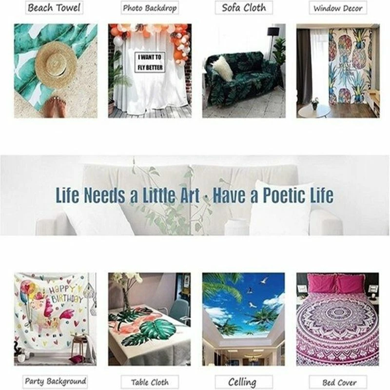 Tapeçaria mandala arte impressão casa parede pendurada toalha de praia cobertor cama fundo - Imagem 4 de 4