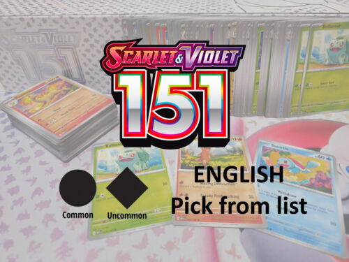 Pokémon Scarlet & Violet 151 TCG Card COMMON UNCOMMON - English - Pick from list - Afbeelding 1 van 111