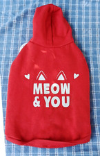 NEW Whisker City "Meow  You" Red Cat Hoodie Size Medium BENEFITS RESCUE