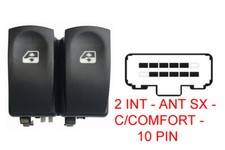 Renault Modus I-II Dal 2004> Blocco Interruttori Pulsanti Alzavetro Ant Sx 10PIN