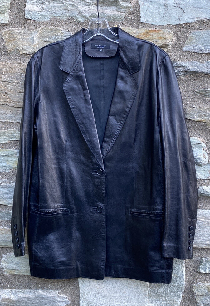 Iris Singer Collection Pleather Blazer / Jacket W… - image 1