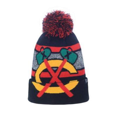 NHL Wollmütze Chicago Blackhawks Mammoth Zephyr Bobble hat Pommel Wintermütze