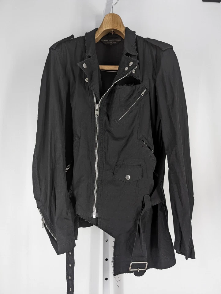 Comme des Garcons Homme Plus 2015 Moto Biker Grunge Thrash Gothic Jacket M Japan - Изображение 2 из 4