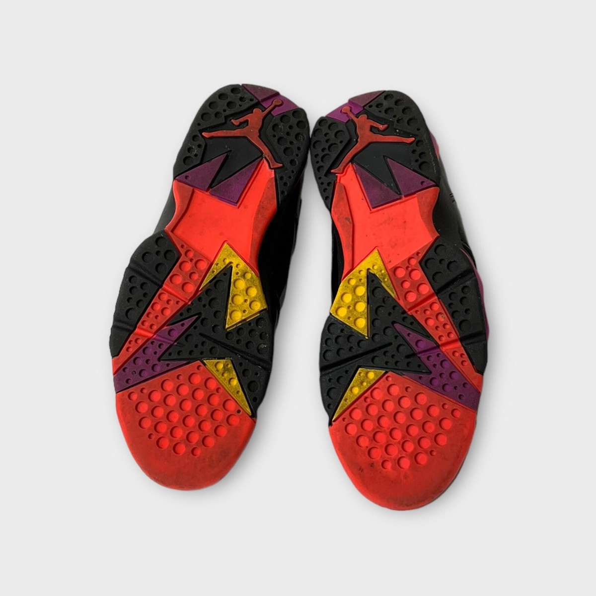 Woman's Air Jordan 7 Retro Black Gloss/ Bright Crimson Size