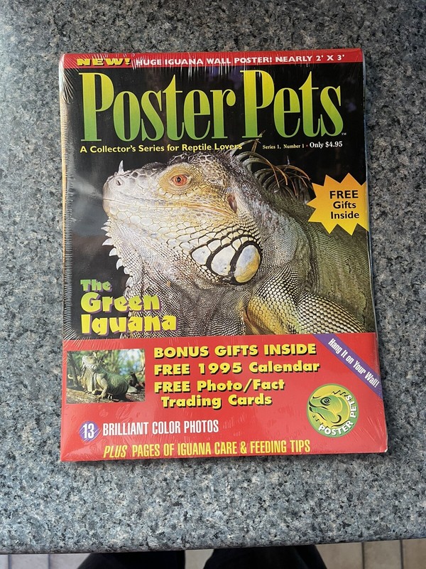 1995 Reptiles Magazine Poster Pets Series 1, Number 1 Factory Sealed RARE!