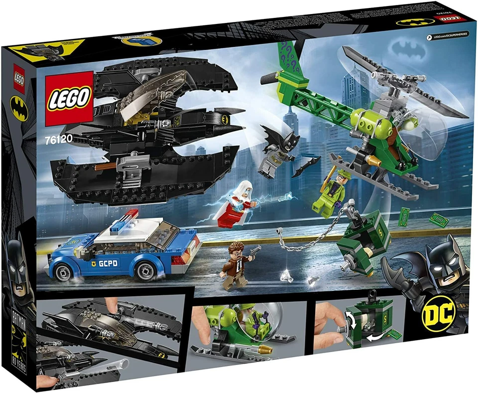 Lego DC Super Heroes 76120 BATMAN BATWING & THE RIDDLER HEIST Shazam New Sealed - Image 2 of 4