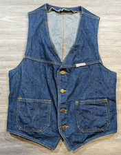 Vintage Carhartt Made In Canada 100 Cotton Denim Vest Size Extra Small / Small
